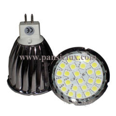 With Glass Cover High Lumen 24pcs 5050SMD MR16 LED Lamp Spotlight Light