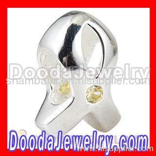 european Breast Cancer Ribbon Charm Bead Wholesale