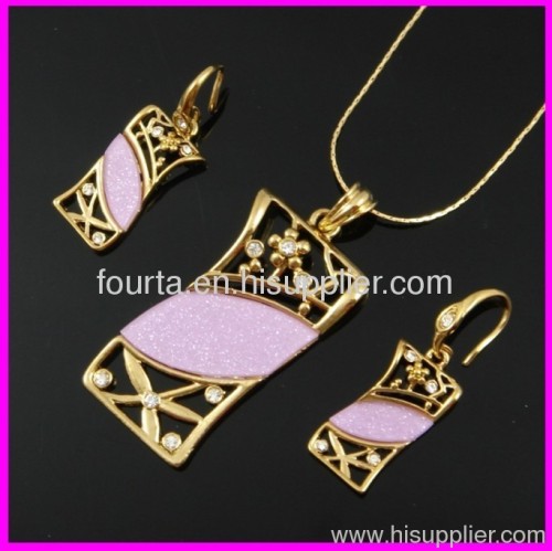 18K Gold Plating Fashion Jewelry Set 1120543