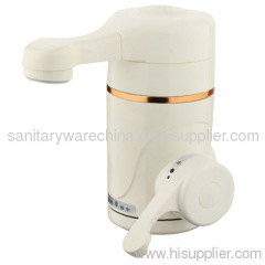 Side Water Inlet White Instant Electric Faucet