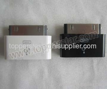 Micro USB Female to Apple's 30-pin Charge Data Adapter for iPhone/iPod and iPad
