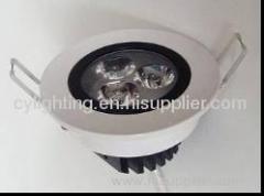 3W Round White Brim Aluminum Die-casted Φ90×45mm LED Ceiling Light