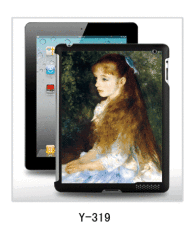 art picture iPad2/3/4 3d case,pc case rubber coated,3d picture,multiple colors available