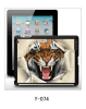 tiger picture iPad2/3/4 3d case,Different and complex patchs with various colors can be made.