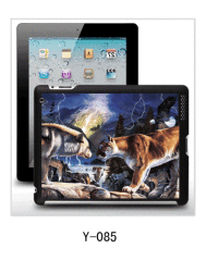 Wolf picture iPad case 3d,pc case rubber coated,multiple colors available