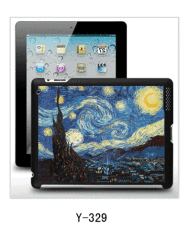 art picture iPad2/3/4 case with 3d picture,pc case,rubber coated,multiple colors available
