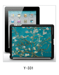 iPad3 cover with 3d picture,pc case rubber coated,multiple color available