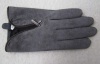 Pig Suede Leather Gloves with Zipper