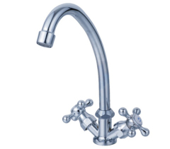 cross handle kictch faucets with zinc materials
