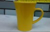 Yellow ceramic mug