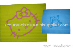 cellulose sponge cloth with Logo