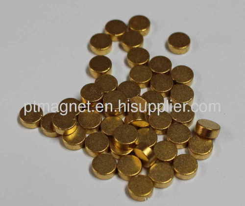 Gold Coating Neodymium Disc Magnets