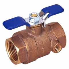 Bronze Ball Valve With Side Tap
