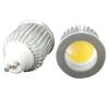Dimmable COB 5W GU10 5000k day white 400LM LED spot lamp with lens