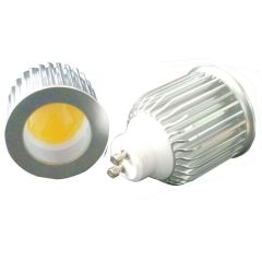 Dimmable COB 5W GU10 3000k warm white 400LM LED spot lamp with lens