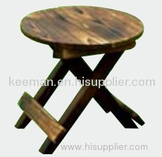 Wooden round outdoor table