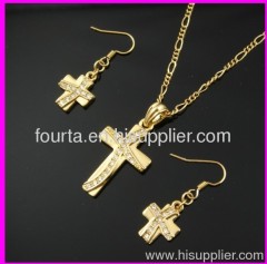 Cross Shape Alloy Charm Jewelry Set 1120228
