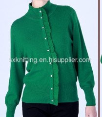 Women's knitted collar sweater