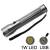 Super bright 1W led solar flashlight with USB charger
