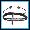 Hot jet crystal cross bracelets wholesale