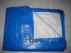 blue white poly tarpaulin