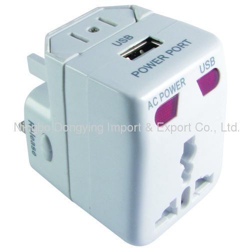 Worldwide Adapter with USB Charger