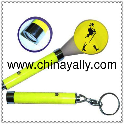 led logo projection keychain torch for promotion gift