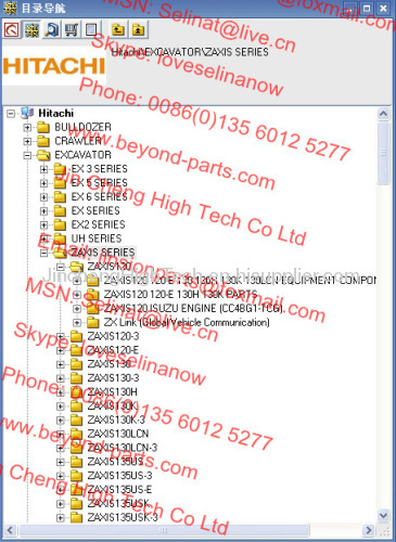 Forever use! Easy use! Hitachi parts manager software with harddisk ( EX Zaxis 60 100 120 200 330 450 650 850 2500 etc)
