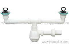 Dual Drainer Head Kitchen Sink Waste Bottle Trap