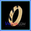 Stackable ring VSR018-15 with black enamel colors