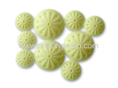 Circular light yellow CNC/FDM rapid prototyping