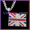 Shamballa necklace VSN039 with rectangle Union flag pendant