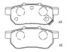 Rear Brake Pad Set for HONDA OEM 43022-S04-E01