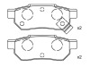 Rear Brake Pad Set for HONDA CIVIC V OEM 43022-SE0-S01