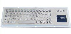 kiosk metal keyboard with touchpad