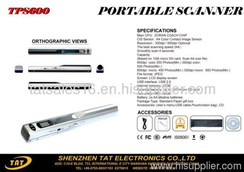 Codisk TPS 600 Portable Pen Scanner 600 dpi