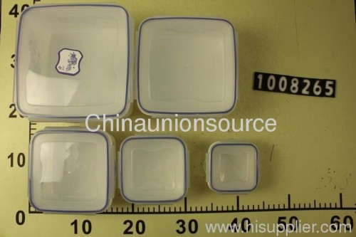 5Pcs Square Plastic Container Sets