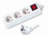 French type electrical socket with three outlets &VDE plug