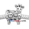 Antique silver plated deer-shaped Euroepan beads wholesale