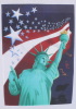 the Statue of Liberty garden flag
