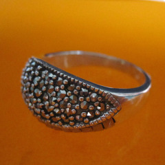 ancient jewelry marcasite ring Thai silver jewelry,925 Thai silver ring