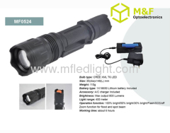 High power cree xml t6 led zoom flashlight with focus adjustable led