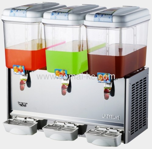 Cold and hot juice dispenser machine with mixing leaf