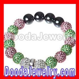 2012 NEW Trend AKA Style Clear Pink And & Czech Crystal Bracelets Wholesale