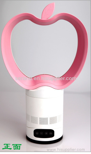 apple bladeless fan with remote control, touch screen apple shape fan, energy saving bladeless table fan
