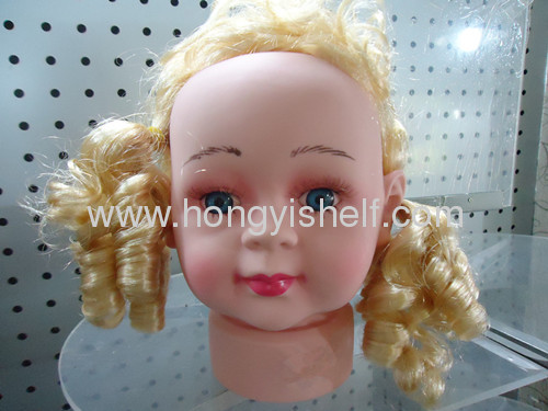 Lovely plastic baby Mannequin styling head