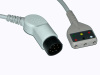 Nihon Kohden din style 3lead ECG cable