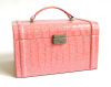 PU Pink Storing Lockable catch Fashion jewelry box Specification: 23*15*13.5 cm Colour:Pink