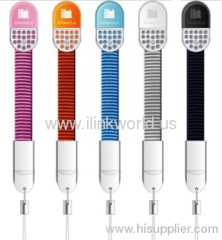 Digital strap lanyard USB data sync cable power cord charms with Swarovski crystal