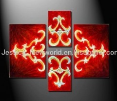 Modern abstract red group painting